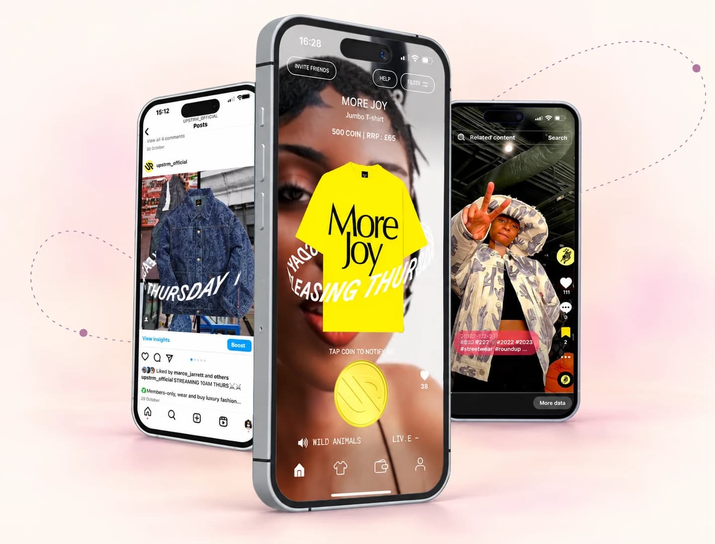 The Upstream app, shopping through video.